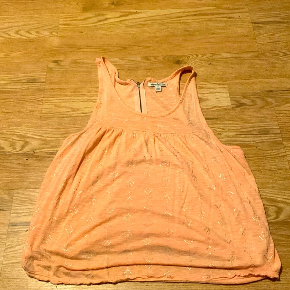 Womens tank top worn lightly